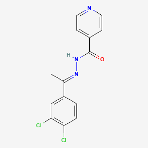 N-[(E)-1-(3,4-dichlorophenyl)ethylideneamino]pyridine-4-carboxamide