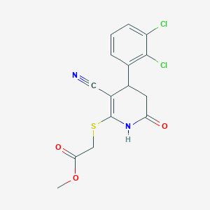 Methyl {[3-cyano-4-(2,3-dichlorophenyl)-6-oxo-1,4,5,6-tetrahydropyridin-2-yl]sulfanyl}acetate