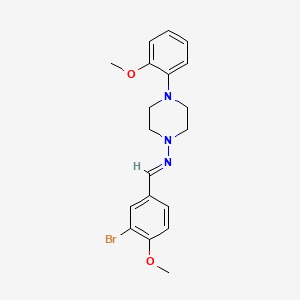 molecular formula C19H22BrN3O2 B11666652 (3-Bromo-4-methoxy-benzylidene)-[4-(2-methoxy-phenyl)-piperazin-1-yl]-amine CAS No. 303105-19-3