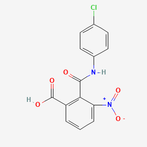 molecular formula C14H9ClN2O5 B11666682 2-[(4-Chlorophenyl)carbamoyl]-3-nitrobenzoic acid 