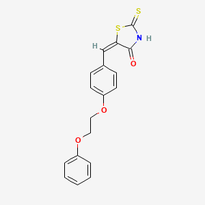 (5E)-5-[4-(2-phenoxyethoxy)benzylidene]-2-thioxo-1,3-thiazolidin-4-one