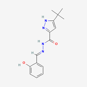 3-tert-butyl-N'-[(E)-(2-hydroxyphenyl)methylidene]-1H-pyrazole-5-carbohydrazide