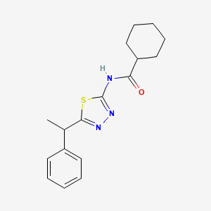 N-[5-(1-phenylethyl)-1,3,4-thiadiazol-2-yl]cyclohexanecarboxamide