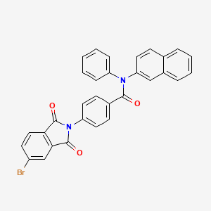 4-(5-bromo-1,3-dioxo-1,3-dihydro-2H-isoindol-2-yl)-N-(naphthalen-2-yl)-N-phenylbenzamide