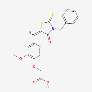 [4-(3-Benzyl-4-oxo-2-thioxo-thiazolidin-5-ylidenemethyl)-2-methoxy-phenoxy]-acetic acid