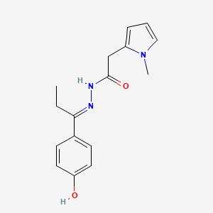 N'-[(1E)-1-(4-hydroxyphenyl)propylidene]-2-(1-methyl-1H-pyrrol-2-yl)acetohydrazide