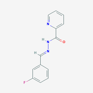 molecular formula C13H10FN3O B11666885 N'-[(E)-(3-fluorophenyl)methylidene]pyridine-2-carbohydrazide 