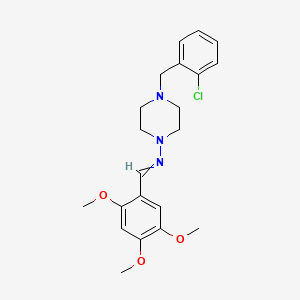 4-(2-chlorobenzyl)-N-(2,4,5-trimethoxybenzylidene)piperazin-1-amine