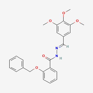 molecular formula C24H24N2O5 B11666910 2-(benzyloxy)-N'-[(E)-(3,4,5-trimethoxyphenyl)methylidene]benzohydrazide 