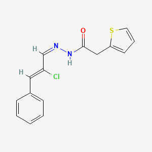 N'-[(1Z,2Z)-2-chloro-3-phenylprop-2-en-1-ylidene]-2-(thiophen-2-yl)acetohydrazide