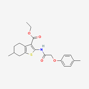 Ethyl 6-methyl-2-[2-(4-methylphenoxy)acetamido]-4,5,6,7-tetrahydro-1-benzothiophene-3-carboxylate