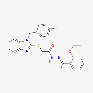 N'-[(E)-(2-ethoxyphenyl)methylidene]-2-{[1-(4-methylbenzyl)-1H-benzimidazol-2-yl]sulfanyl}acetohydrazide