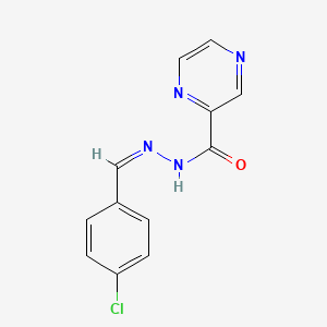 molecular formula C12H9ClN4O B11666975 N'-[(Z)-(4-Chlorophenyl)methylidene]pyrazine-2-carbohydrazide 