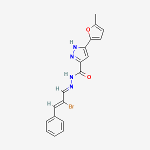 N'-[(1E,2Z)-2-bromo-3-phenylprop-2-enylidene]-3-(5-methyl-2-furyl)-1H-pyrazole-5-carbohydrazide