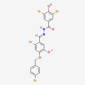 3,5-dibromo-N'-[(E)-{2-bromo-4-[(4-bromobenzyl)oxy]-5-methoxyphenyl}methylidene]-4-hydroxybenzohydrazide