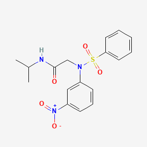 2-[N-(3-Nitrophenyl)benzenesulfonamido]-N-(propan-2-YL)acetamide