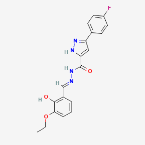 N'-(3-Ethoxy-2-HO-benzylidene)-3-(4-fluorophenyl)-1H-pyrazole-5-carbohydrazide