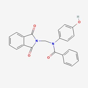 molecular formula C22H16N2O4 B11667129 N-[(1,3-dioxo-1,3-dihydro-2H-isoindol-2-yl)methyl]-N-(4-hydroxyphenyl)benzamide 