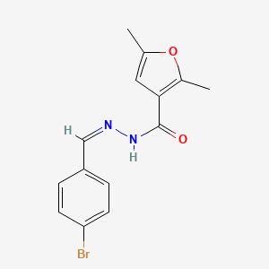 molecular formula C14H13BrN2O2 B11667134 N'-[(Z)-(4-bromophenyl)methylidene]-2,5-dimethylfuran-3-carbohydrazide 