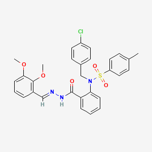 molecular formula C30H28ClN3O5S B11667150 N-(4-chlorobenzyl)-N-(2-{[(2E)-2-(2,3-dimethoxybenzylidene)hydrazinyl]carbonyl}phenyl)-4-methylbenzenesulfonamide 