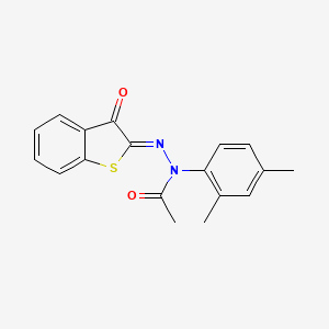 N-(2,4-dimethylphenyl)-N-[(3-ketobenzothiophen-2-ylidene)amino]acetamide