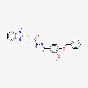 N'-{(E)-[4-(benzyloxy)-3-methoxyphenyl]methylidene}-2-[(1-methyl-1H-benzimidazol-2-yl)sulfanyl]acetohydrazide