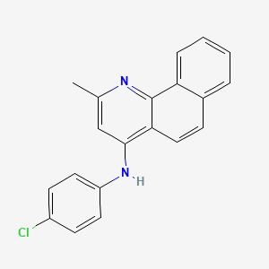 molecular formula C20H15ClN2 B11667201 N-(4-chlorophenyl)-2-methylbenzo[h]quinolin-4-amine 