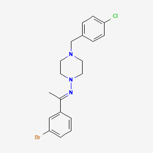 N-(1-(3-Bromophenyl)ethylidene)-4-(4-chlorobenzyl)-1-piperazinamine