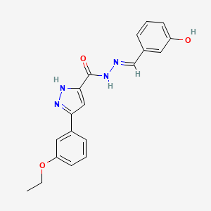 3-(3-ethoxyphenyl)-N'-[(E)-(3-hydroxyphenyl)methylidene]-1H-pyrazole-5-carbohydrazide