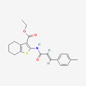 ethyl 2-{[(2E)-3-(4-methylphenyl)prop-2-enoyl]amino}-4,5,6,7-tetrahydro-1-benzothiophene-3-carboxylate