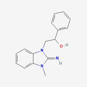 2-(2-imino-3-methyl-2,3-dihydro-1H-1,3-benzodiazol-1-yl)-1-phenylethan-1-ol