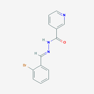 molecular formula C13H10BrN3O B11667290 N'-[(E)-(2-bromophenyl)methylidene]pyridine-3-carbohydrazide 