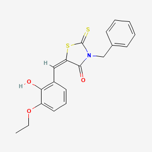 (5E)-3-benzyl-5-(3-ethoxy-2-hydroxybenzylidene)-2-thioxo-1,3-thiazolidin-4-one