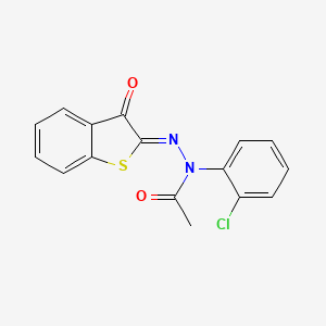 molecular formula C16H11ClN2O2S B11667301 N-(2-chlorophenyl)-N'-[(2Z)-3-oxo-1-benzothiophen-2(3H)-ylidene]acetohydrazide 