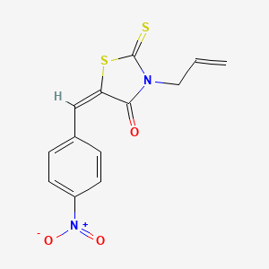 molecular formula C13H10N2O3S2 B11667306 3-Allyl-5-(4-nitrobenzylidene)-2-thioxo-1,3-thiazolidin-4-one 