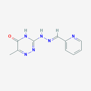 6-methyl-3-[(2E)-2-(pyridin-2-ylmethylidene)hydrazinyl]-1,2,4-triazin-5(4H)-one