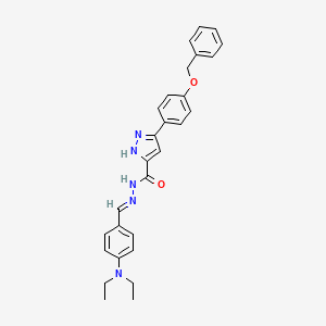 5-(4-(Benzyloxy)phenyl)-N'-(4-(diethylamino)benzylidene)-1H-pyrazole-3-carbohydrazide