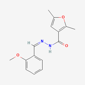 molecular formula C15H16N2O3 B11667459 N'-[(Z)-(2-Methoxyphenyl)methylidene]-2,5-dimethylfuran-3-carbohydrazide 