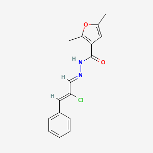 N'-[(1E,2Z)-2-chloro-3-phenylprop-2-en-1-ylidene]-2,5-dimethylfuran-3-carbohydrazide