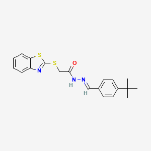 2-(1,3-benzothiazol-2-ylsulfanyl)-N'-[(E)-(4-tert-butylphenyl)methylidene]acetohydrazide