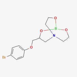 molecular formula C13H17BBrNO4 B11667509 3-[(4-Bromophenoxy)methyl]-2,8,9-trioxa-5-aza-1-borabicyclo[3.3.3]undecane CAS No. 1315340-66-9