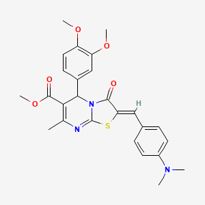 methyl (2Z)-5-(3,4-dimethoxyphenyl)-2-[4-(dimethylamino)benzylidene]-7-methyl-3-oxo-2,3-dihydro-5H-[1,3]thiazolo[3,2-a]pyrimidine-6-carboxylate