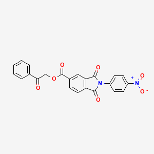 2-oxo-2-phenylethyl 2-(4-nitrophenyl)-1,3-dioxo-2,3-dihydro-1H-isoindole-5-carboxylate