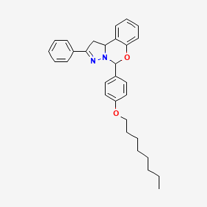 molecular formula C30H34N2O2 B11667541 5-[4-(Octyloxy)phenyl]-2-phenyl-1,10b-dihydropyrazolo[1,5-c][1,3]benzoxazine 