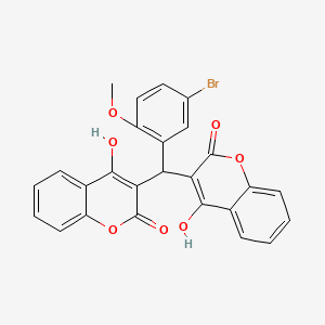 3,3'-[(5-bromo-2-methoxyphenyl)methanediyl]bis(4-hydroxy-2H-chromen-2-one)