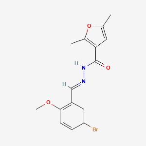 molecular formula C15H15BrN2O3 B11667556 N'-[(E)-(5-bromo-2-methoxyphenyl)methylidene]-2,5-dimethylfuran-3-carbohydrazide 