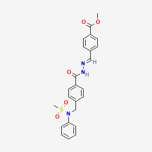 methyl 4-[(E)-{2-[(4-{[(methylsulfonyl)(phenyl)amino]methyl}phenyl)carbonyl]hydrazinylidene}methyl]benzoate