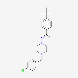 N-[(E)-(4-tert-butylphenyl)methylidene]-4-(4-chlorobenzyl)-1-piperazinamine