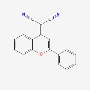 molecular formula C18H10N2O B11667632 (2-phenyl-4H-chromen-4-ylidene)propanedinitrile 