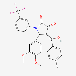 5-(3,4-dimethoxyphenyl)-3-hydroxy-4-[(4-methylphenyl)carbonyl]-1-[3-(trifluoromethyl)phenyl]-1,5-dihydro-2H-pyrrol-2-one